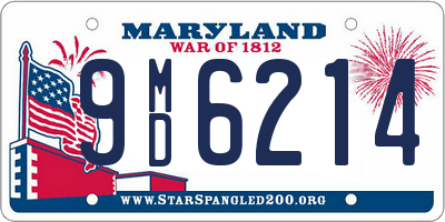 MD license plate 9MD6214