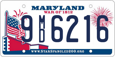 MD license plate 9MD6216