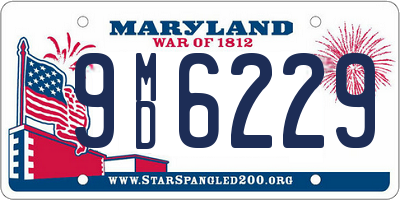 MD license plate 9MD6229