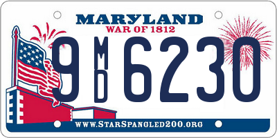 MD license plate 9MD6230