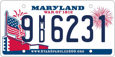 MD license plate 9MD6231