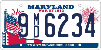 MD license plate 9MD6234