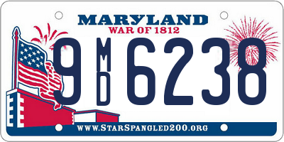 MD license plate 9MD6238