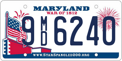 MD license plate 9MD6240