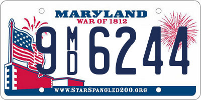 MD license plate 9MD6244