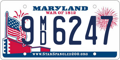 MD license plate 9MD6247