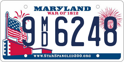 MD license plate 9MD6248