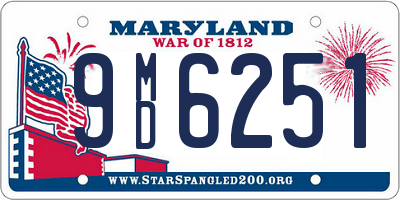 MD license plate 9MD6251