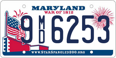 MD license plate 9MD6253
