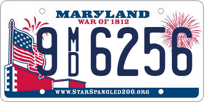 MD license plate 9MD6256