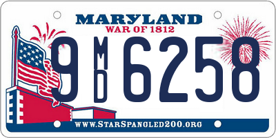 MD license plate 9MD6258