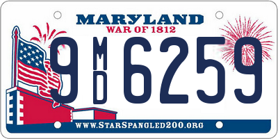 MD license plate 9MD6259