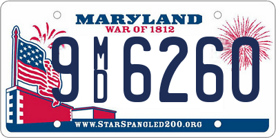 MD license plate 9MD6260