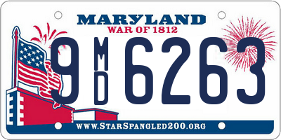 MD license plate 9MD6263