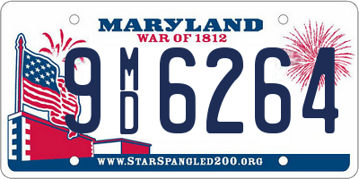 MD license plate 9MD6264