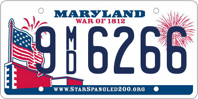 MD license plate 9MD6266