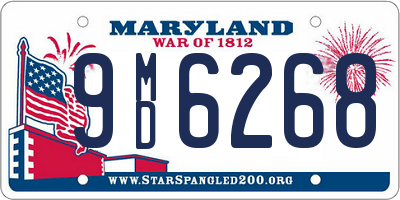 MD license plate 9MD6268