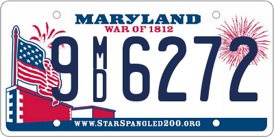 MD license plate 9MD6272