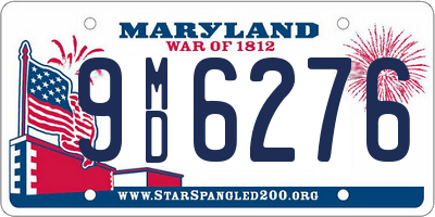 MD license plate 9MD6276