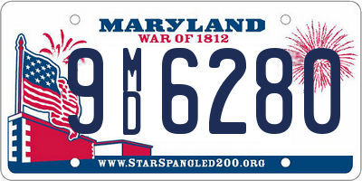 MD license plate 9MD6280