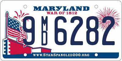 MD license plate 9MD6282