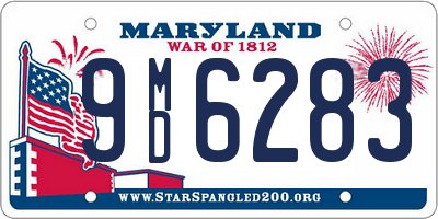 MD license plate 9MD6283