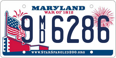 MD license plate 9MD6286