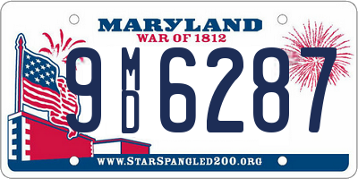 MD license plate 9MD6287