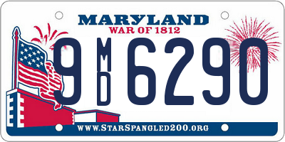 MD license plate 9MD6290