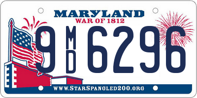 MD license plate 9MD6296