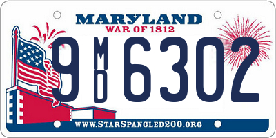 MD license plate 9MD6302