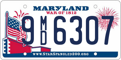 MD license plate 9MD6307