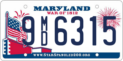 MD license plate 9MD6315