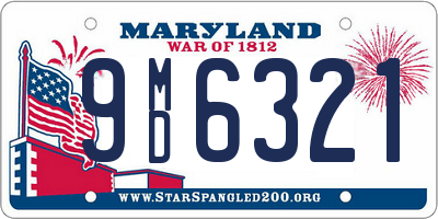 MD license plate 9MD6321