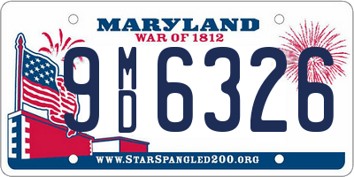 MD license plate 9MD6326