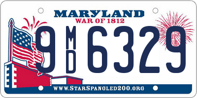 MD license plate 9MD6329