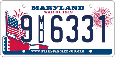 MD license plate 9MD6331