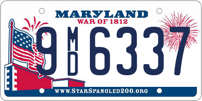 MD license plate 9MD6337