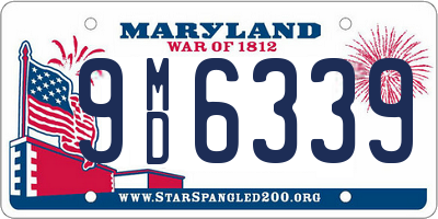 MD license plate 9MD6339