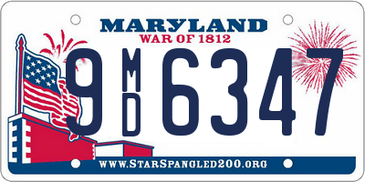 MD license plate 9MD6347