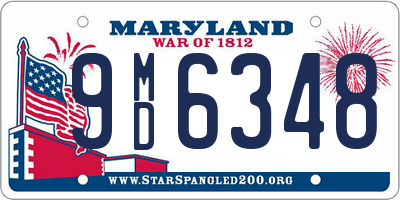 MD license plate 9MD6348