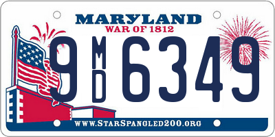 MD license plate 9MD6349
