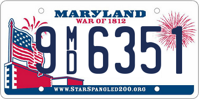 MD license plate 9MD6351