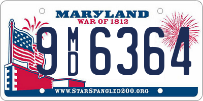 MD license plate 9MD6364