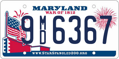 MD license plate 9MD6367