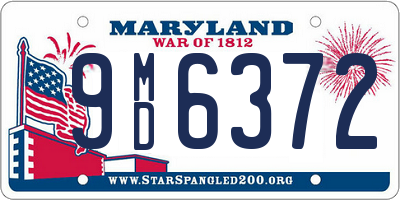 MD license plate 9MD6372