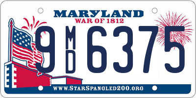 MD license plate 9MD6375