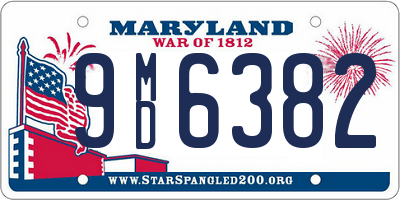 MD license plate 9MD6382