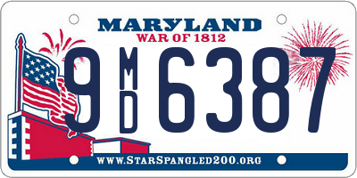 MD license plate 9MD6387