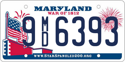 MD license plate 9MD6393